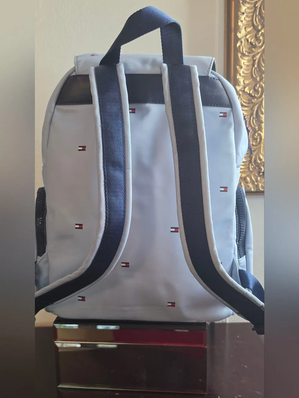 Tommy Hilfiger Light Blue Logo Backpack - Men's Bag